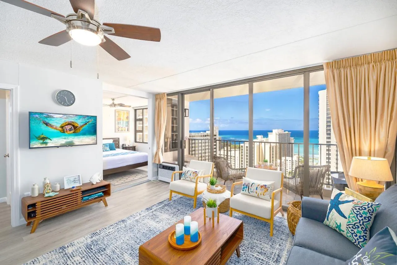 Apartment Waikiki Upscale 1 Bedroom - Ocean Views - Parking Honolulu